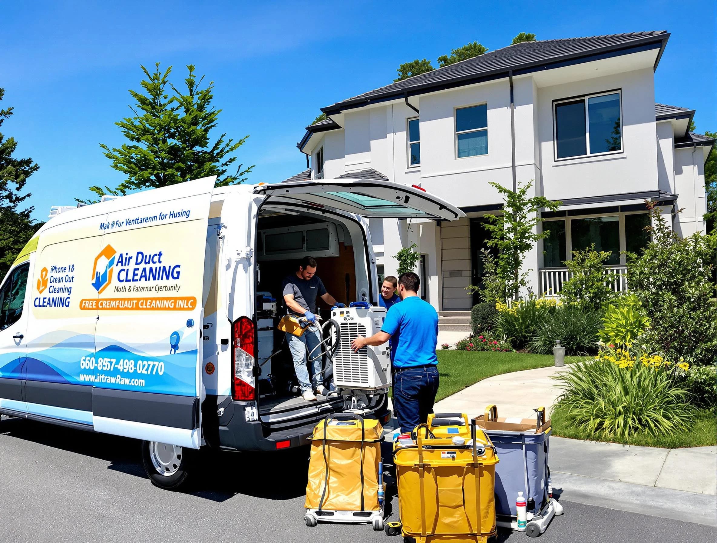 Providence Air Duct Cleaning technician performing professional air duct cleaning in Providence