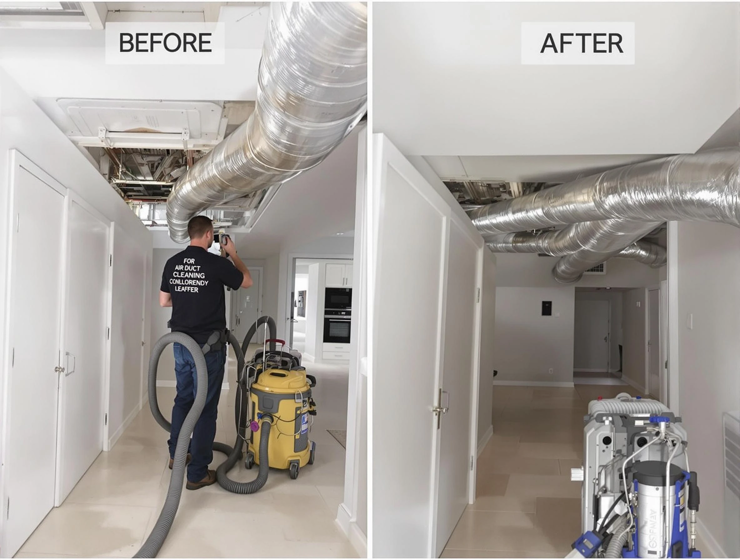 Providence Air Duct Cleaning professional performing thorough air duct cleaning in Providence