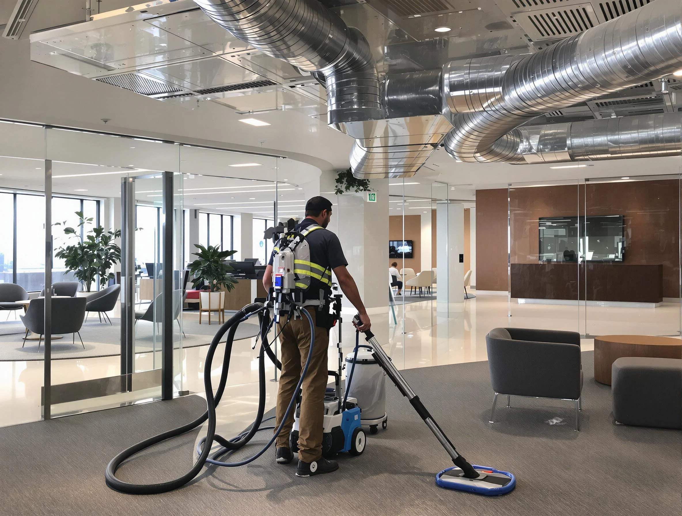 Commercial duct cleaning service by Providence Air Duct Cleaning in Providence